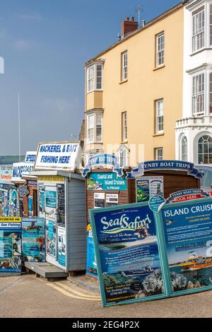 Blick auf Tenby, Pembrokeshire Strand Urlaubsziel Stockfoto