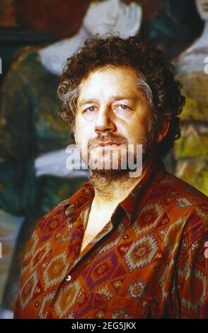 Chiem van Houweninge, niederländischer Drehbuchautor und Schauspieler, zuhause in Vlaardingen, Niederlande um 1998. Stockfoto