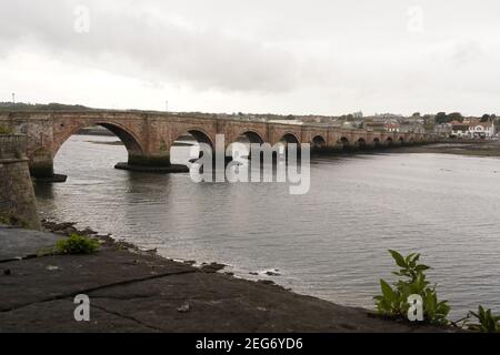 Berwick Bridge, auch bekannt als die Alte Brücke Stockfoto