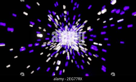 Gebräunte und unfokussierte Wunderkerzen. 3D Abbildung, 3D Rendering. Stockfoto