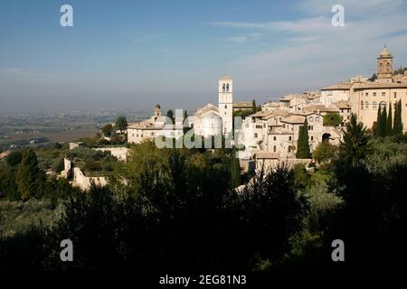 Die Altstadt von Assisi in der Provinz Perugia in Italien. Italien, Assisi, September 2001 Stockfoto