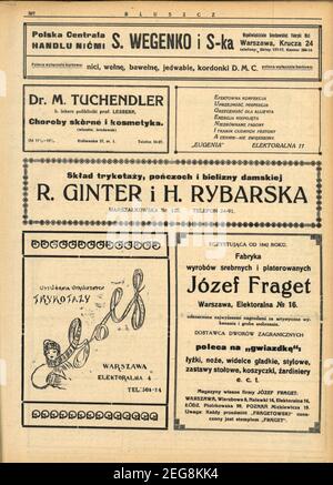 Przedwojenna reklama prasowa 1933 r Stockfoto