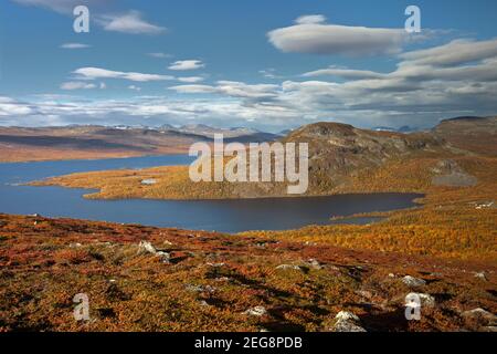 Blick von Saanatunturi Stockfoto