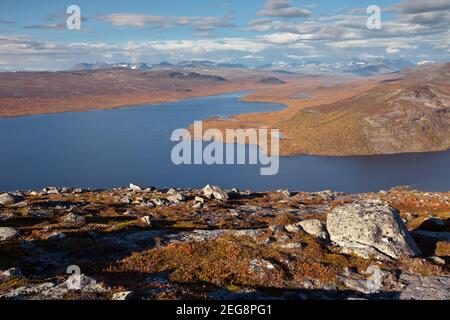 Blick von Saanatunturi Stockfoto