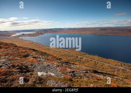 Blick von Saanatunturi Stockfoto