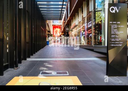 Melbourne in Lockdown während der Coronavirus-Pandemie Stockfoto