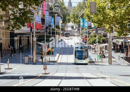 Melbourne in Lockdown während der Coronavirus-Pandemie Stockfoto