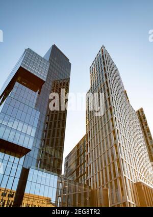 USA Maryland MD Bethesda Büro- und Wohnhochhäuser in Bauzeit Stockfoto