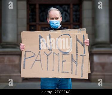 Glasgow, Schottland, Großbritannien. 18. Februar 2021. Im Bild: Sean Clerkin. Quelle: Colin Fisher/Alamy Live News. Stockfoto