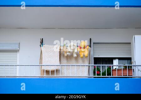 Architektur und Design in der Strandstadt Torre del Mar, Costa del Sol, Andalucía, Spanien Stockfoto