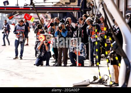 Fotograf während der ersten Session der Formel 1 Pre-Season Testing 2020 vom 19. Bis 21. Februar 2020 auf dem Circuit de Barcelona-Catalunya, in Montmelo, Barcelona, Spanien - Foto / DPPI Stockfoto