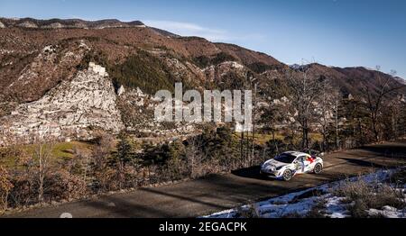 47 Raphael ASTIER (FRA), Frederic VAUCLARE (FRA), ALPINE A110, RGT RGT Autos, Aktion während der WRC World Rally Car Championship 2021, Rallye Monte Carlo am 20. Bis 24. Januar 2021 in Monaco - Foto Francois Flamand / DPPI Stockfoto