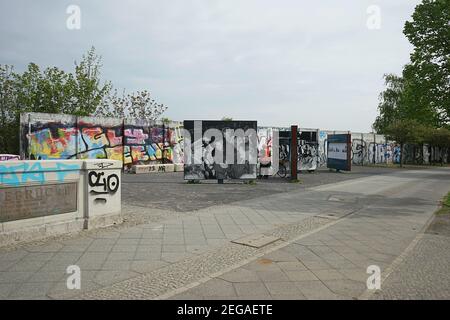 Ort vom 9. November 1989, Historisches Viertel in Berlin Stockfoto