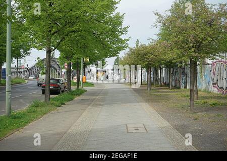 Ort vom 9. November 1989, Historisches Viertel in Berlin Stockfoto