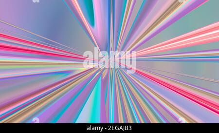 Abstrakter pastellfarbener Hintergrund mit Linien und Formen. 3D Bild Stockfoto