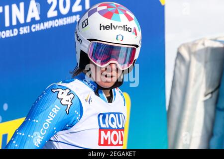 Olympia delle Tofane, Cortina (BL), Italien. Februar 2021, 18th. Marta BASSINO (ITA) während 2021 FIS Alpine World SKI Championships - Riesenslalom - Frauen, alpines Skirennen - Foto Luca Tedeschi/LM Credit: LiveMedia/Alamy Live News Credit: LiveMedia/Alamy Live News Stockfoto