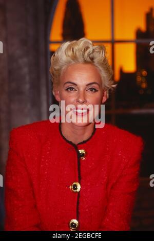 Harald-Schmidt-Show, Unterhaltungstalkshow, Deutschland 1995 - 2003, Gaststar: Schauspielerin Brigitte Nielsen Stockfoto