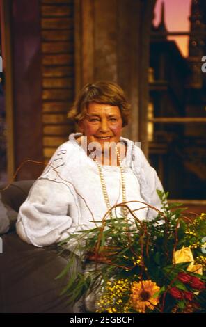 Harald-Schmidt-Show, Unterhaltungs-Stalkshow, Deutschland 1995 - 2003, Gaststar: Schauspielerin Maria Schell Stockfoto