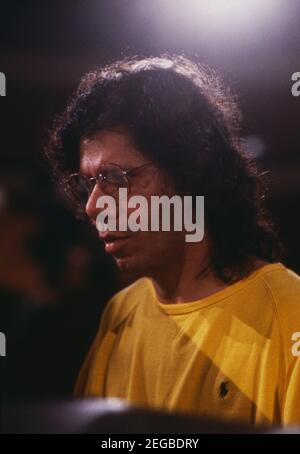 Armando Anthony Chick Corea, amerikanischer Komponist und Jazzpianist, bei einem Auftritt in Deutschland, 1987. Stockfoto