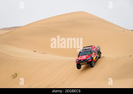 307 Przygonski Jakub (pol), Gottschalk Timo (deu), Toyota, Overdrive Toyota, Auto, Aktion während der Etappe 11th der Dakar 2021 zwischen Al-Ula und Yanbu, in Saudi-Arabien am 14. Januar 2021 - Foto Antonin Vincent / DPPI Stockfoto