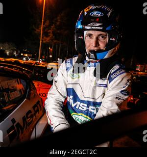 FOURMAUX Adrien (FRA), Ford Fiesta R5 MkII, M-Sport Ford WRT WRC 2, Portrait während der Rallye Schweden 2020, 2nd Etappe des FIA WRC Championats 13 vom 16. Bis 2020. Februar 2020 in Torsby, Varmland in Schweden - Foto Francois Flamand / DPPI Stockfoto