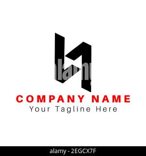 Minimalistischer Text und Symbole Logo. Stock Vektor