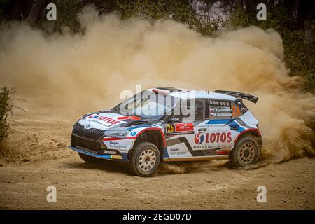 26 Kajetan KAJETANOWICZ (pol), Maciej SZCZEPANIAK (pol), SKODA FabiaWRC 3, Aktion während der Rallye Türkei 2020, 5th Runde der FIA WRC Meisterschaft 2020 vom 18. Bis 20. September 2020 in Marmaris, Mugla in der Türkei - Foto Gregory Lenormand / DPPI Stockfoto
