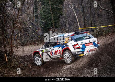 26 Kajetan KAJETANOWICZ (pol), Maciej SZCZEPANIAK (pol), SKODA FabiaWRC 3, Aktion während der ACI Rallye Monza 2020, 7th Runde der FIA WRC Meisterschaft 3 vom 8. Bis 2020. Dezember François in Monza, Brianza in Italien - Foto 2020 Flamand / DPPI Stockfoto