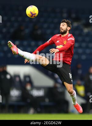 Aktenfoto vom 14-02-2021 von Manchester United's Bruno Fernandes. Bilddatum: Sonntag, 14. Februar 2021. Ausgabedatum: Donnerstag, 18. Februar 2021. Stockfoto