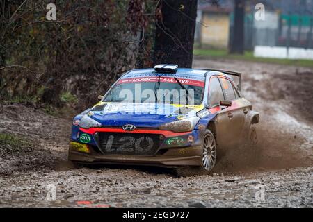 25 Jari HUTTUNEN (FIN), Mikko LUKKA (FIN), Hyundai i20 R5, Hyundai Motorsport N WRC 2, Aktion während der ACI Rallye Monza 2020, 7th Lauf der FIA WRC Meisterschaft 2020 vom 3. Bis 8. Dezember 2020 in Monza, Brianza in Italien - Foto Grégory Lenormand / DPPI Stockfoto