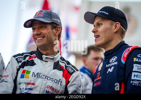 OGIER Sebastien (FRA), Toyota Yaris WRC, Toyota Gazoo Racing WRT, TANAK Ott (EST), Hyundai i20 Coupe WRC, Hyundai Shell Mobis WRT, Porträt während der WRC World Rally Car Championship 2020, Rallye Monte Carlo am 22. Bis 26. Januar 2020 in Monaco - Foto Thomas Fenetre / DPPI Stockfoto