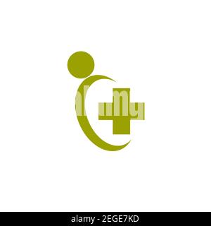 Arzt plus Hilfe medizinische Gesundheitsversorgung Logo und Symblos. Stock Vektor