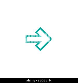 Blaue Linie Pfeil nach rechts. Symbol für Eingabe oder Anmeldung. Anmeldesymbol. Profil, Benutzeranmeldung. Zugang, Zugang, einreichen, teilen. Stock Vektor