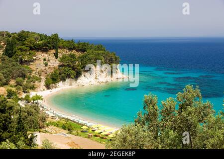 Limnionas Strand, in Samos Insel, nördliche Ägäis, Griechenland, Europa Stockfoto
