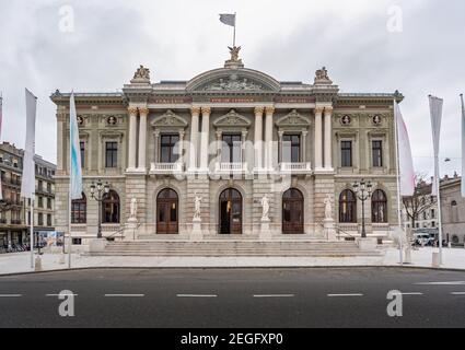 Grand Theatre de Geneve am Place de Neuve - Genf, Schweiz Stockfoto