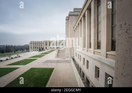 Palast der Nationen - Büro der Vereinten Nationen - Genf, Schweiz Stockfoto