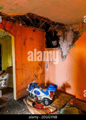 Kedzierzyn Kozle Oktober 19 2019 Städtische Erkundung von alten Mietskasernen Haus Stockfoto