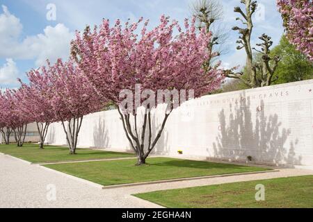 Der amerikanische Niederlande Friedhof, Margraten, Niederlande 8301 amerikanische Soldaten und Flieger aus dem Zweiten Weltkrieg sind dort begraben. Stockfoto