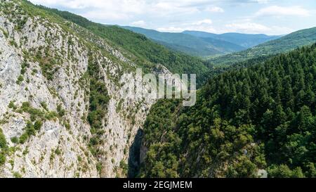 Blick auf den Valla Canyon in Kure Mountains, Pinarbasi, Kastamonu, Türkei Stockfoto