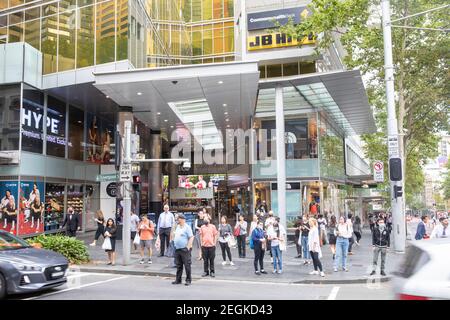World Square Einzelhandel und Bürogebäude im Stadtzentrum von Sydney, NSW, Australien Stockfoto