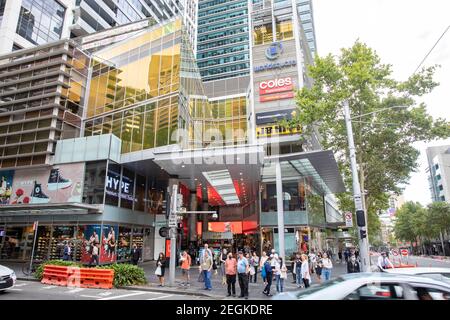 World Square Einzelhandel und Bürogebäude im Stadtzentrum von Sydney, NSW, Australien Stockfoto