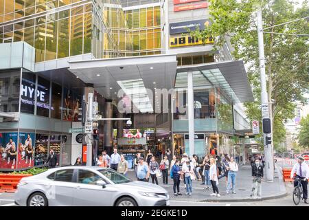 World Square Einzelhandel und Bürogebäude im Stadtzentrum von Sydney, NSW, Australien Stockfoto