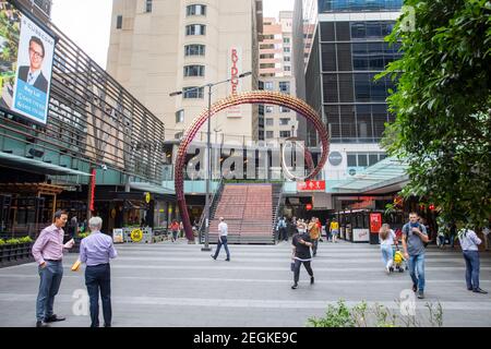 World Square im Stadtzentrum von Sydney, eine Mischnutzung Entwicklung von Einzelhandelsgeschäften und Büros, Sydney, Australien Stockfoto