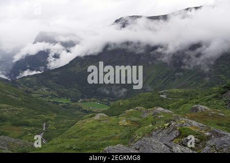 Jostedalsbreen Nationalpark; Norwegen, Norwegen; EINE typische Landschaft des Südwestnorwegens. Eine typische Landschaft im Südwesten Norwegens. Stockfoto