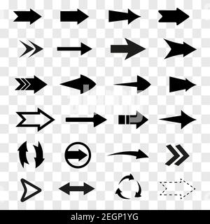 Pfeilset für isoliertes Material Stock Vektor
