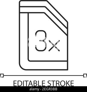 Isolierte Glasfenster lineare Symbol Stock Vektor