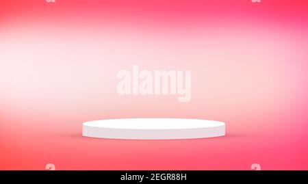 Abstract 3D gerenderte Zimmer mit Podium Hintergrund Wallpaper Konzept Stockfoto