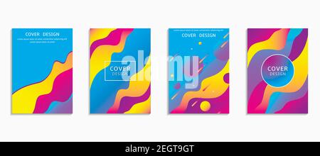 Abstraktes Cover-Set, minimalistisches Cover-Design Stock Vektor