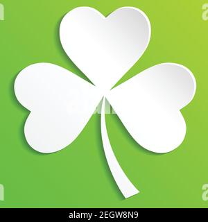 Irischer Kleeblatt hinterläßt Hintergrund für Happy St. Patrick s Day. EPS 10 Stock Vektor
