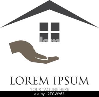 Home Care Logo Design Vektor Symbol Symbol House Care Logo Vorlage, Medical House Logo Stock Vektor
